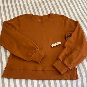 Anthropologie Burnt Orange Cotten Sweatshirt